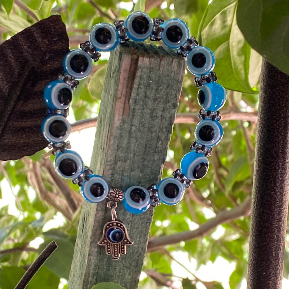 (Light Blue)Evil🧿Eye🪬Elastic Bracelet